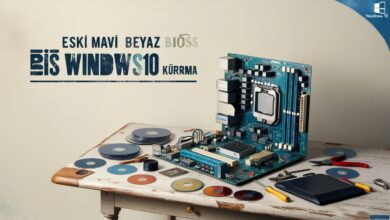 eski mavi beyaz bios windows 10 kurma